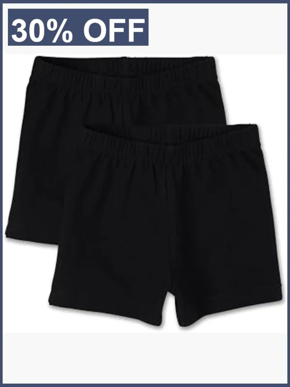 Girls Basic Cartwheel Shorts 2-Pack Cotton Spandex Pull-On